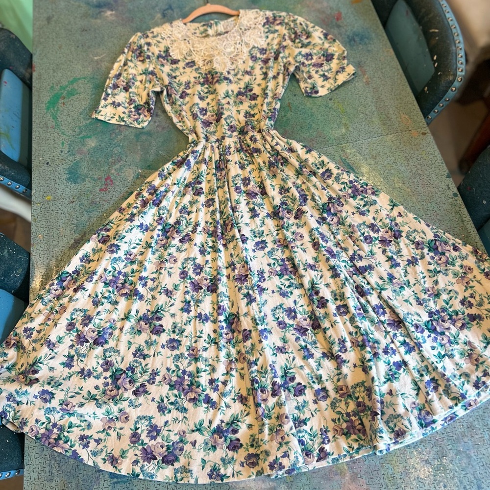 90s Floral Wallpaper Dress